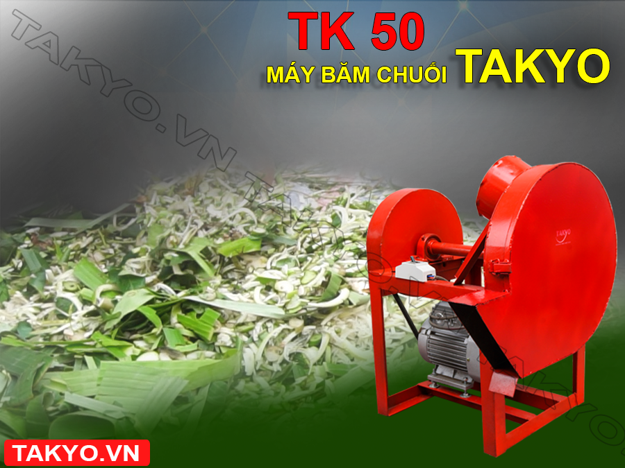 Chế phẩm sau khi sử dụng máy băm thái chuối đa năng Takyo TK 50