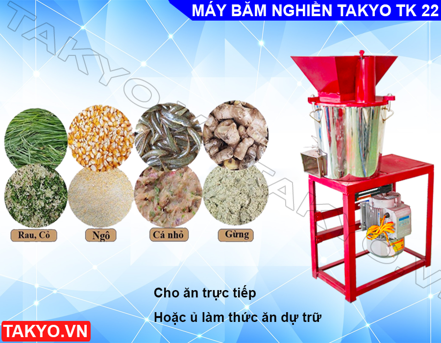 Chế phẩm sau khi sử dụng máy băm nghiền đa năng inox Takyo TK 22