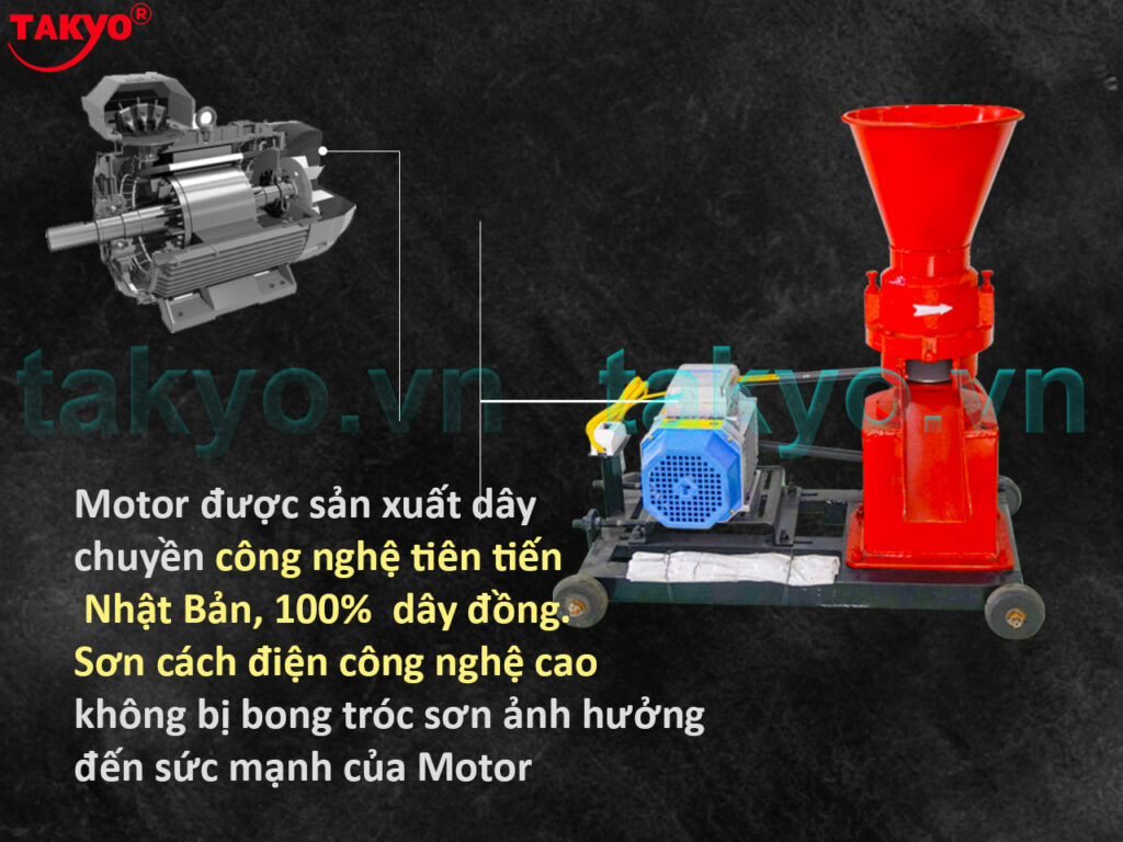 Motor máy ép cám viên hỗn hợp Takyo TK 150