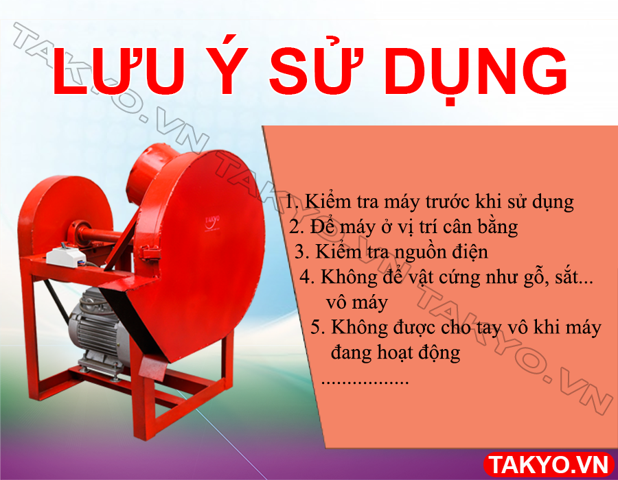 Lưu ý khi sử dụng máy băm thái chuối đa năng Takyo