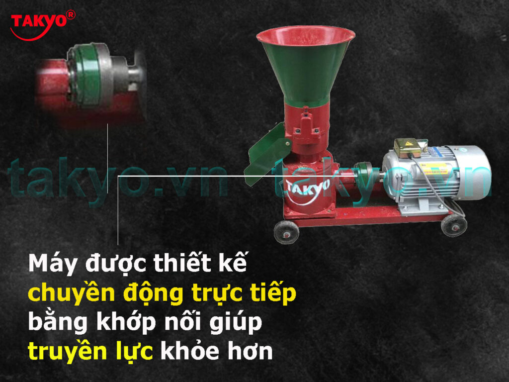3-Cấu tạo máy ép cám viên hỗn hợp Takyo TK 180