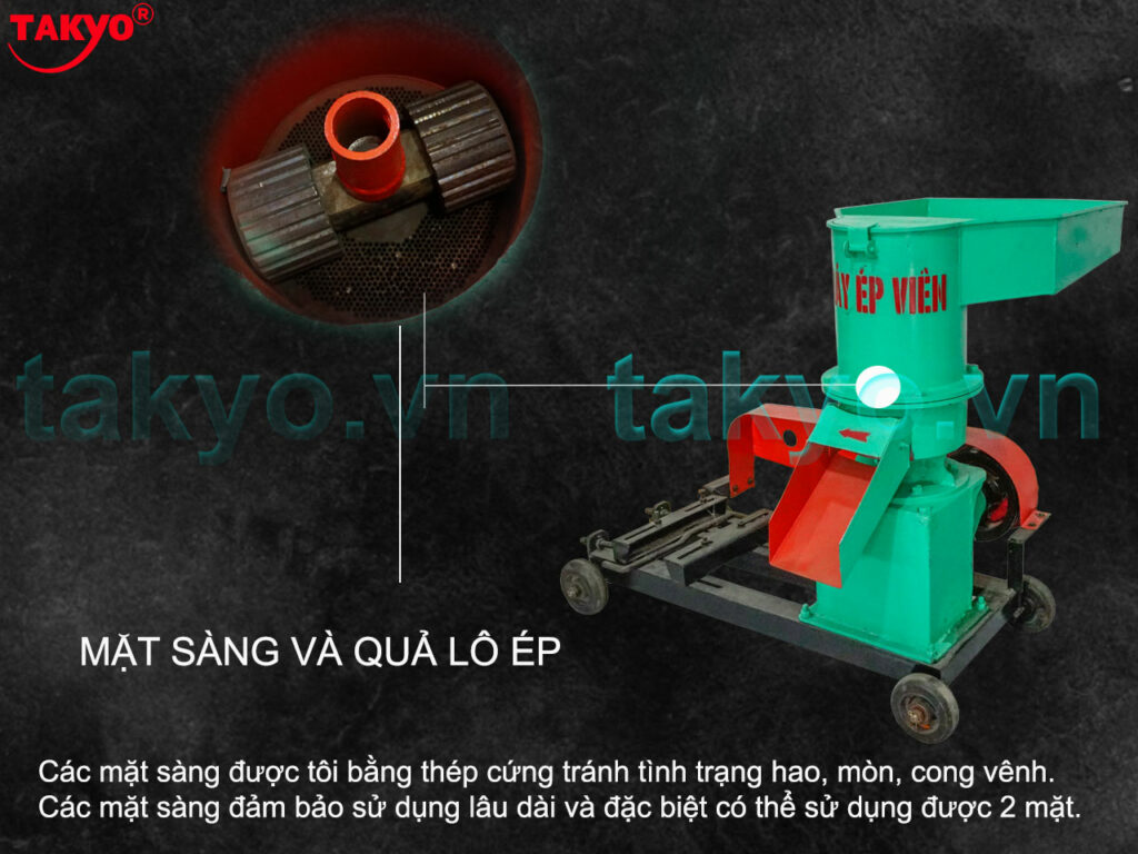 3-Cấu tạo máy ép cám viên hỗn hợp Takyo TK 250