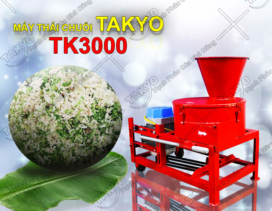 Chế phẩm sau khi sử dụng máy băm chuối Takyo TK3000