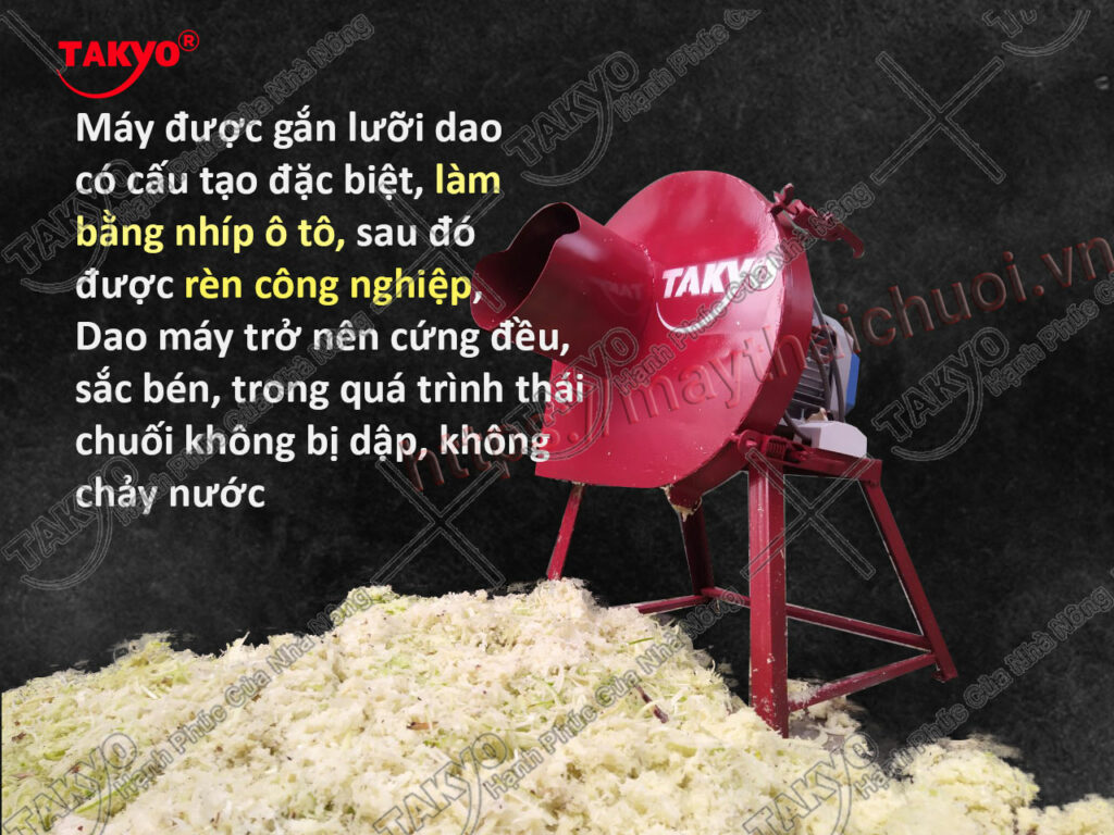 Máy băm chuối Takyo TK1500 có khung máy làm bằng sắt V chắc chắn