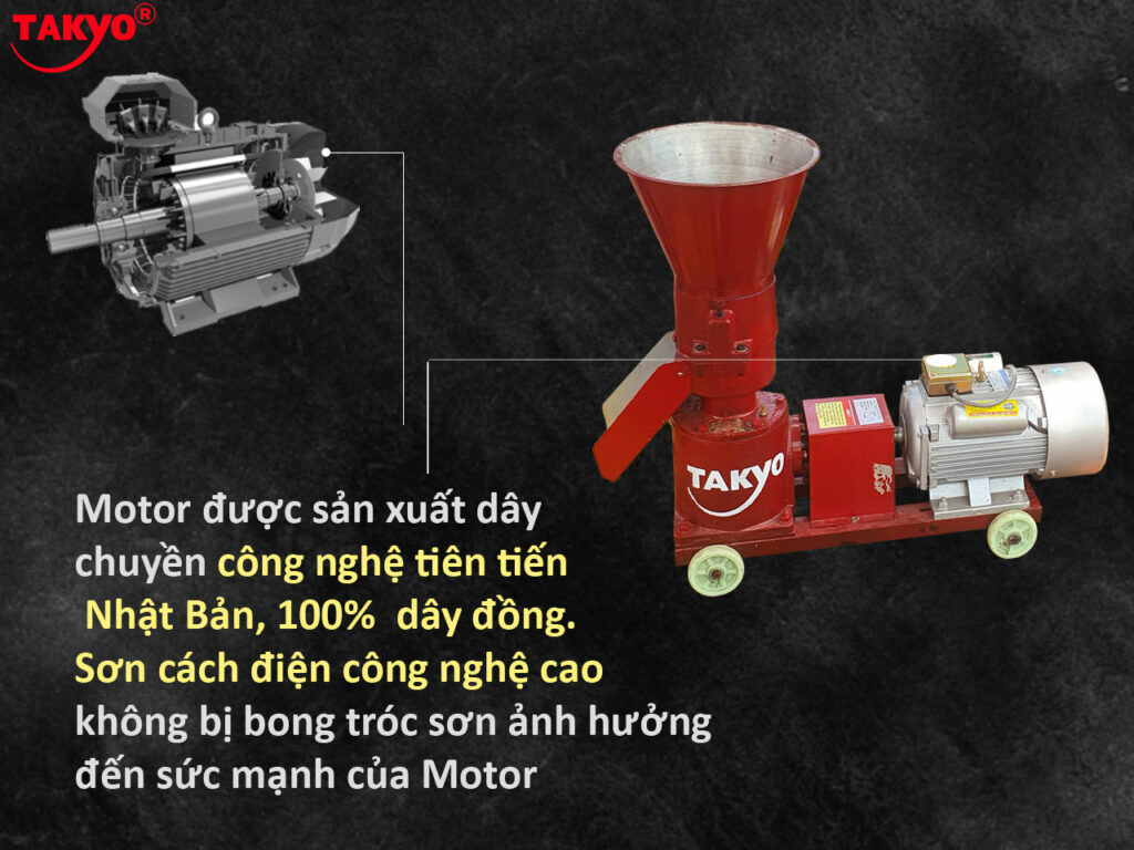 4-Cấu tạo máy ép cám viên hỗn hợp Takyo TK 180