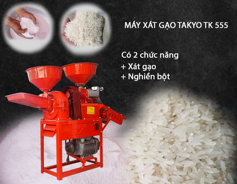 Công dụng máy xát gạo Takyo TK 555