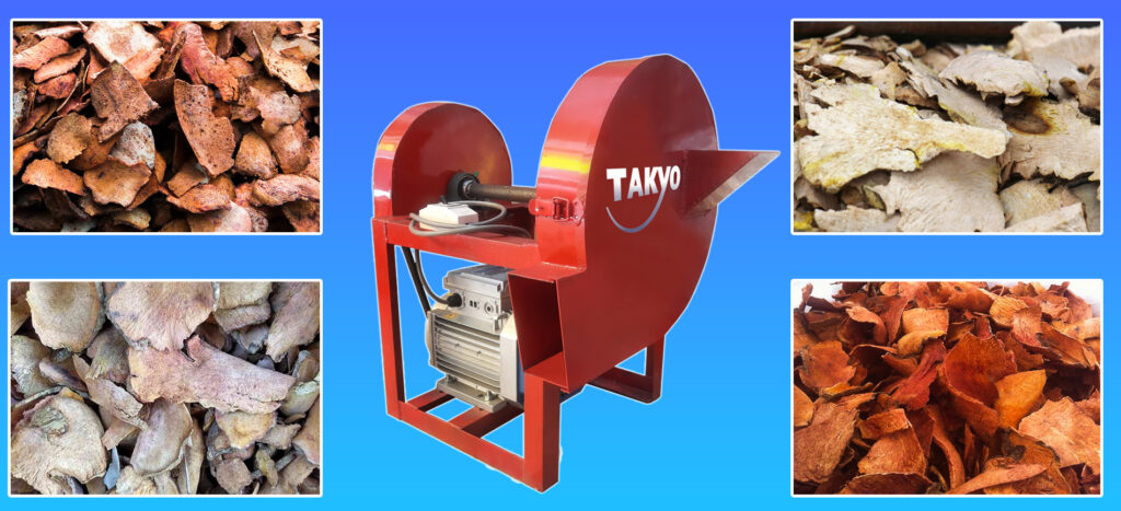 Máy có thể băm đa dạng các loại cây thuốc với kích thước khác nhau