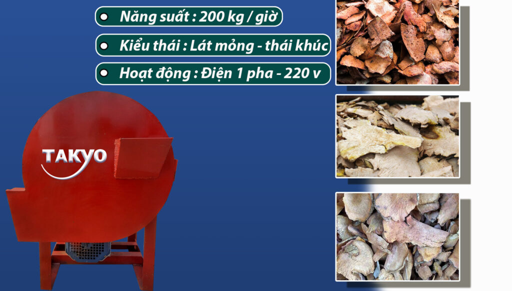 Năng suất hoạt động máy băm cây thuốc nam Takyo TK 2200 Plus
