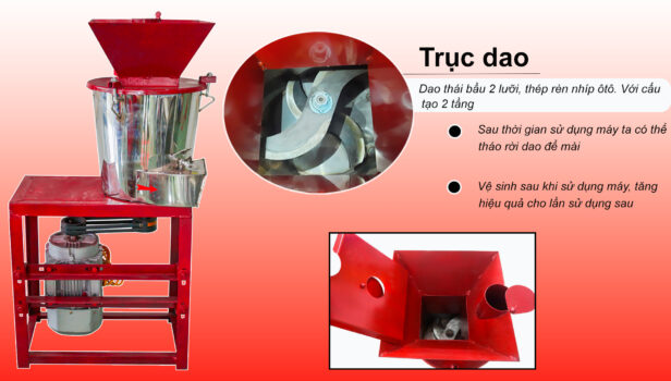Cấu tạo buồng dao làm việc máy băm nghiền inox Takyo TK 22