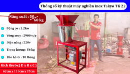 Thông số kỹ thuật máy nghiền Takyo TK 30