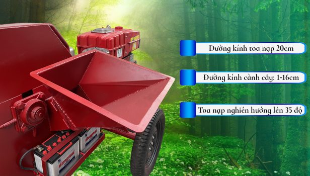Toa nạp nguyên liệu máy băm cây Takyo TK 420