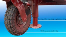 Chân trụ và bánh xe cao su máy băm cây Takyo TK 420