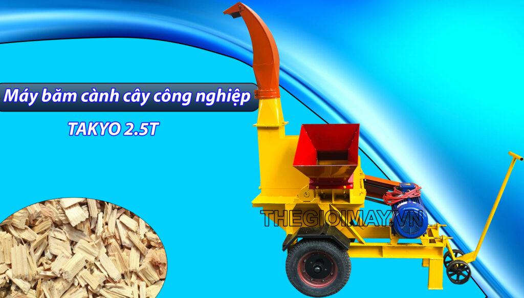 Máy băm cành cây công nghiệp Takyo TK 2.5T