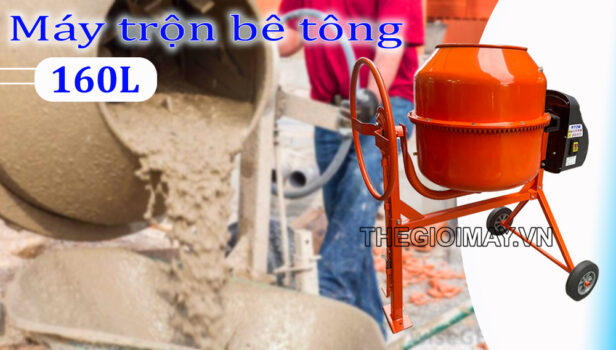 Máy trộn bê tông mini 160l