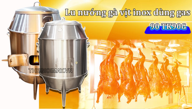 Lu nướng gà vịt inox dùng gas 90 TK90G