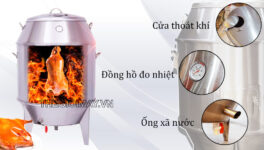 Đặc điểm cấu tạo Lu nướng gà vịt inox dùng gas 90 TK90G