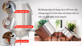 Cấu tạo lu nướng gà vịt inox dùng gas 80 TK80G
