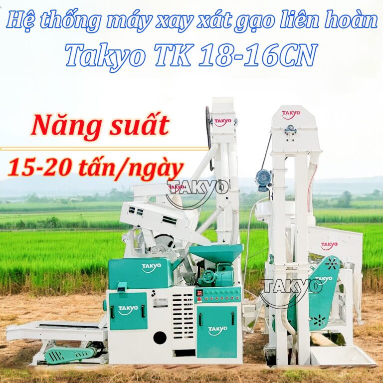 Máy xay xát gạo liên hoàn tự động Takyo TK18-16CN