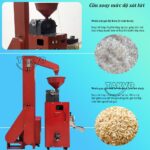 Cần xoay mức độ xát lứt của máy xát gạo Takyo TK 250 CT