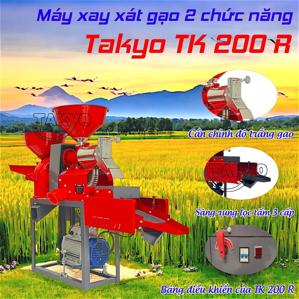 Những bộ phận nổi bật khác của máy xát gạo Takyo TK 200 R