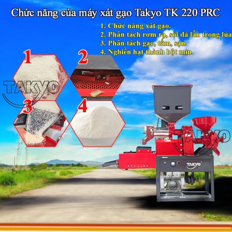 Chức năng của máy xát gạo mini Takyo TK 220 CRP
