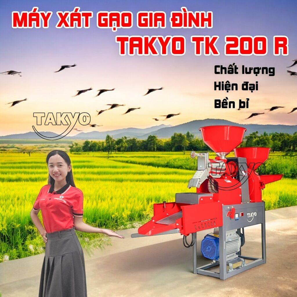 Máy xay xát gạo gia đình Takyo TK 200 R