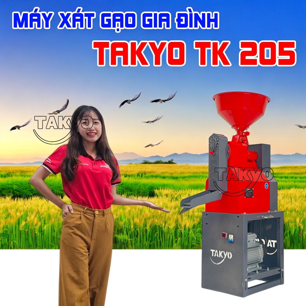Máy xát gạo gia đình Takyo TK 205