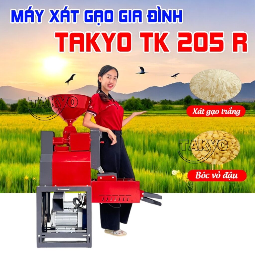 Máy xát gạo gia đình Takyo TK 205 R
