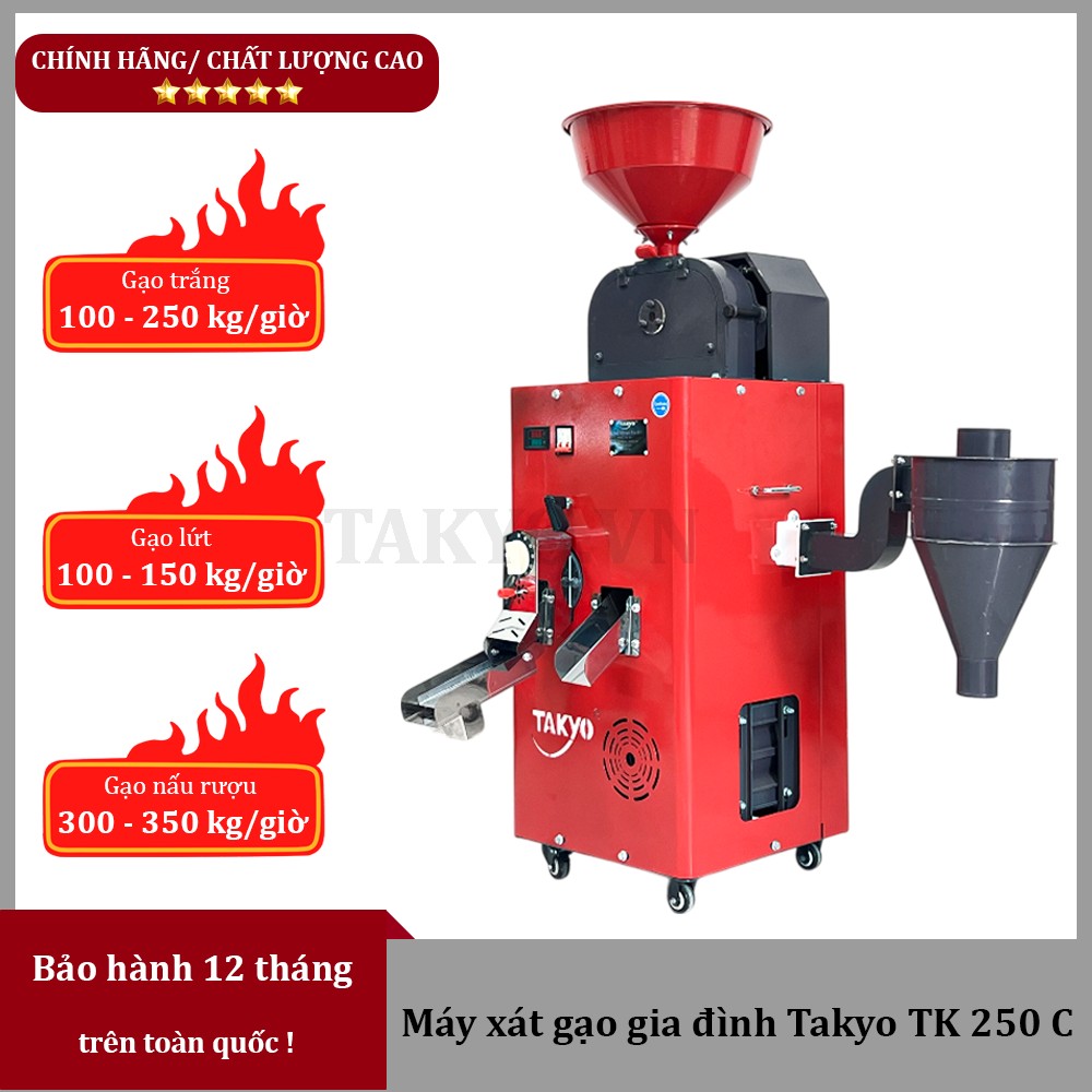 Máy xát gạo gia đình Takyo TK 250 C chính hãng