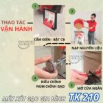 Các bước để xát gạo trắng trên máy xát gạo Takyo TK 210