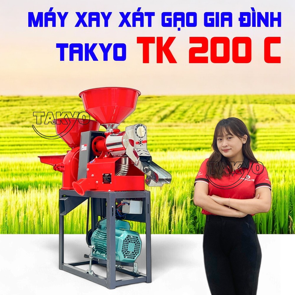 Máy xay xát gạo gia đình Takyo TK 200 C