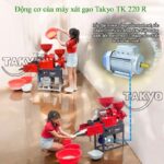 Motor của máy xát gạo mini gia đình Takyo TK 220 R công suất lớn, 100% lõi đồng