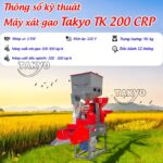 Thông số kỹ thuật của máy xay xát gạo gia đình Takyo TK 200 CRP