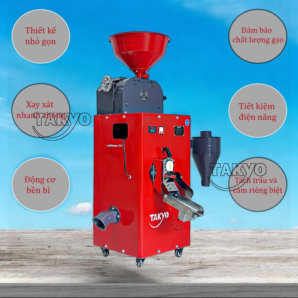 Ưu điểm của máy xát gạo 1 pha Takyo TK 250 C