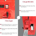 Máy xay xát gạo Takyo TK 250 có cấu tạo với 2 cửa xả, 1 bên là cửa xả gạo trắng và 1 bên là cửa xả gạo lứt.