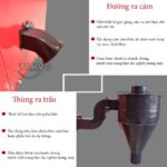 Đường ra trấu và cám của máy xát gạo đa năng Takyo TK 250 được phân bổ riêng biệt và tiện lợi.