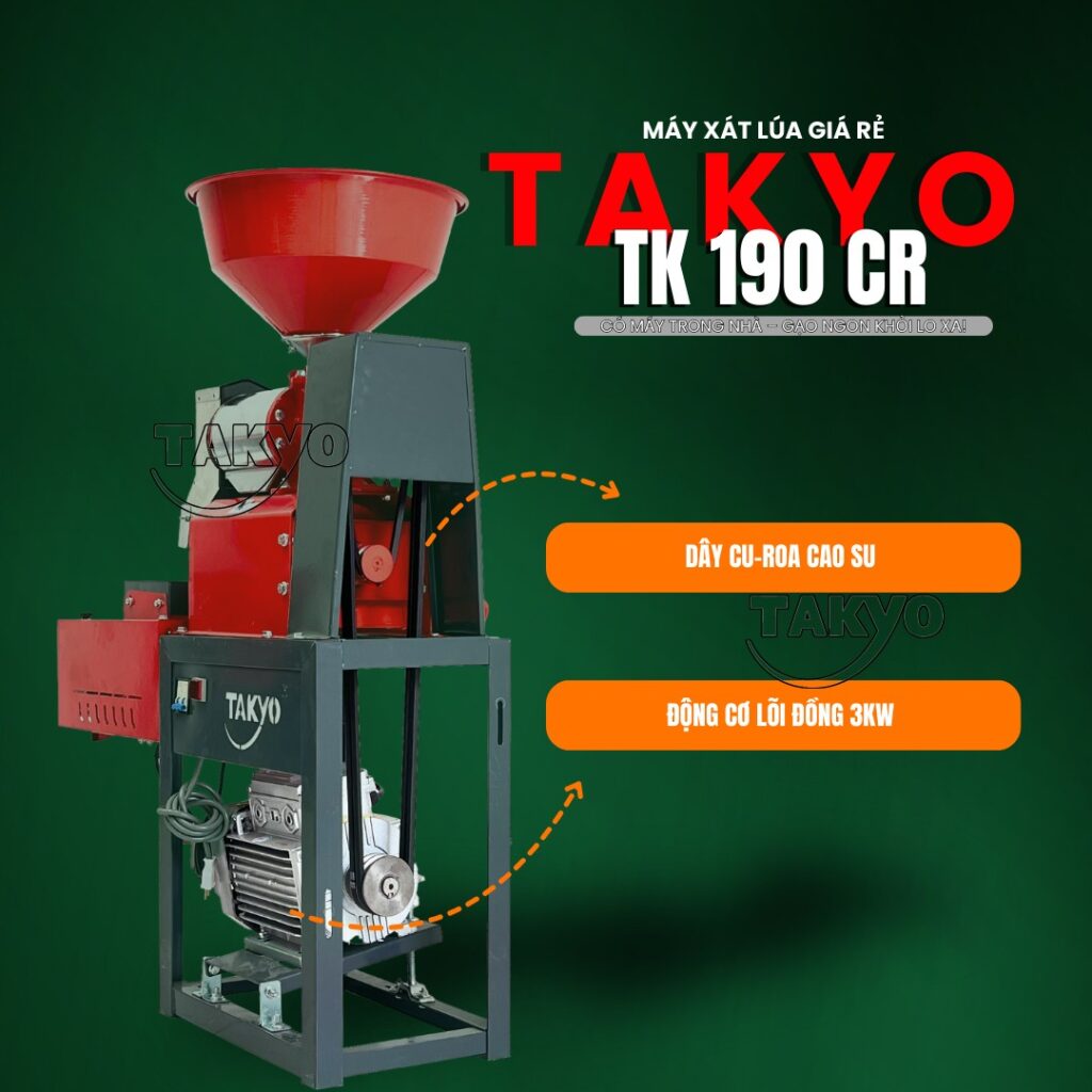 Cấu tạo của máy xát gạo Takyo TK 190 CR