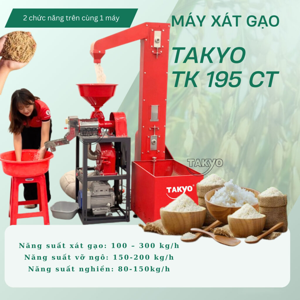 Giới thiệu về máy xát gạo Takyo TK 195 CT