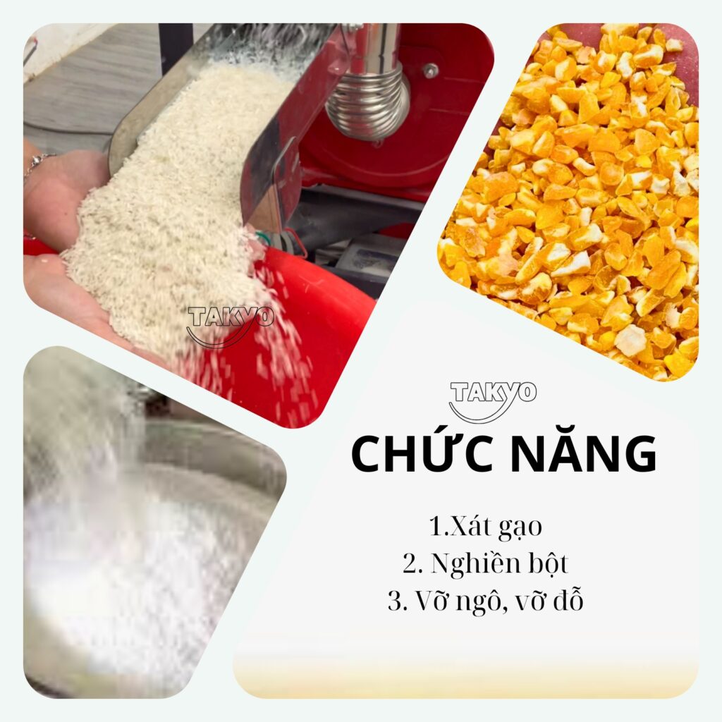 Chức năng của máy xát gạo Takyo TK 195 CT