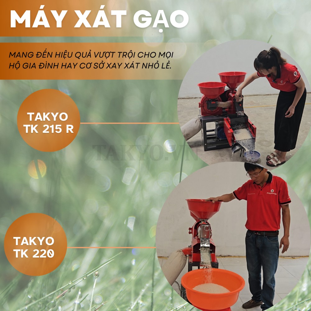 Máy xát gạo gia đình Takyo 